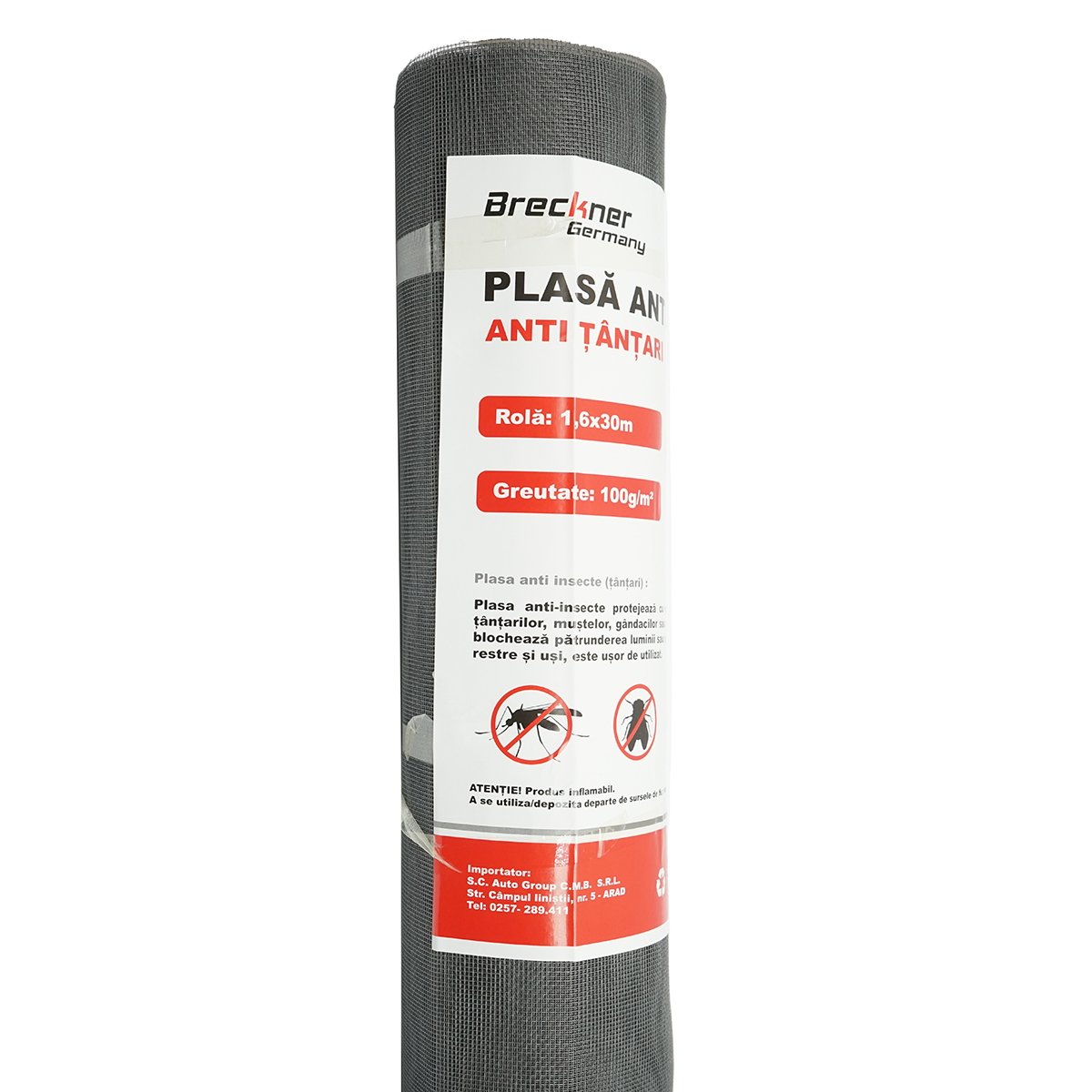 Plasa anti insecte (tantari) 100 gr/mp, 1.6x30m Breckner Germany